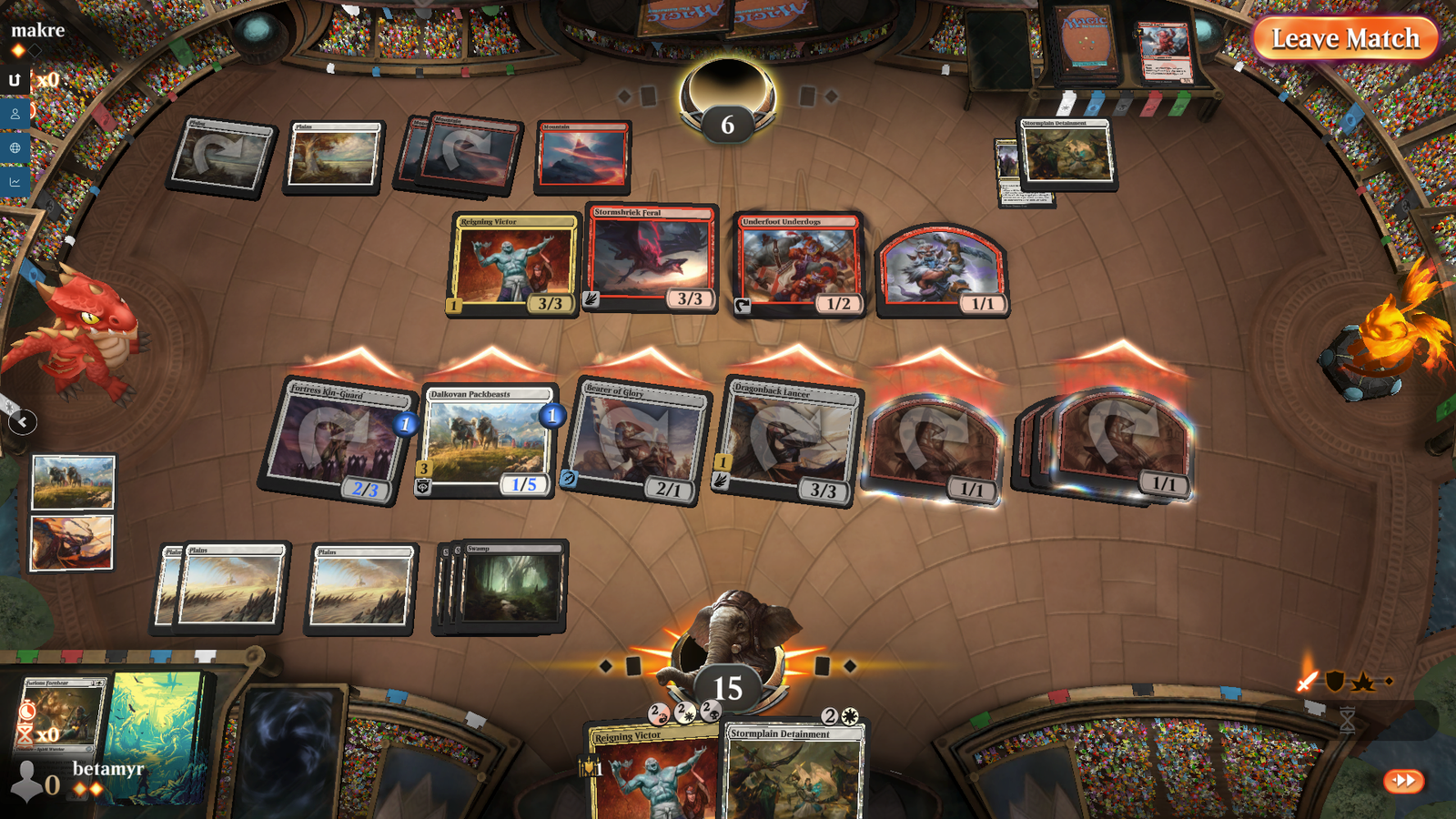 3-1 with BW Aggro on 1st Draft (Magic Arena Open, Day 2)